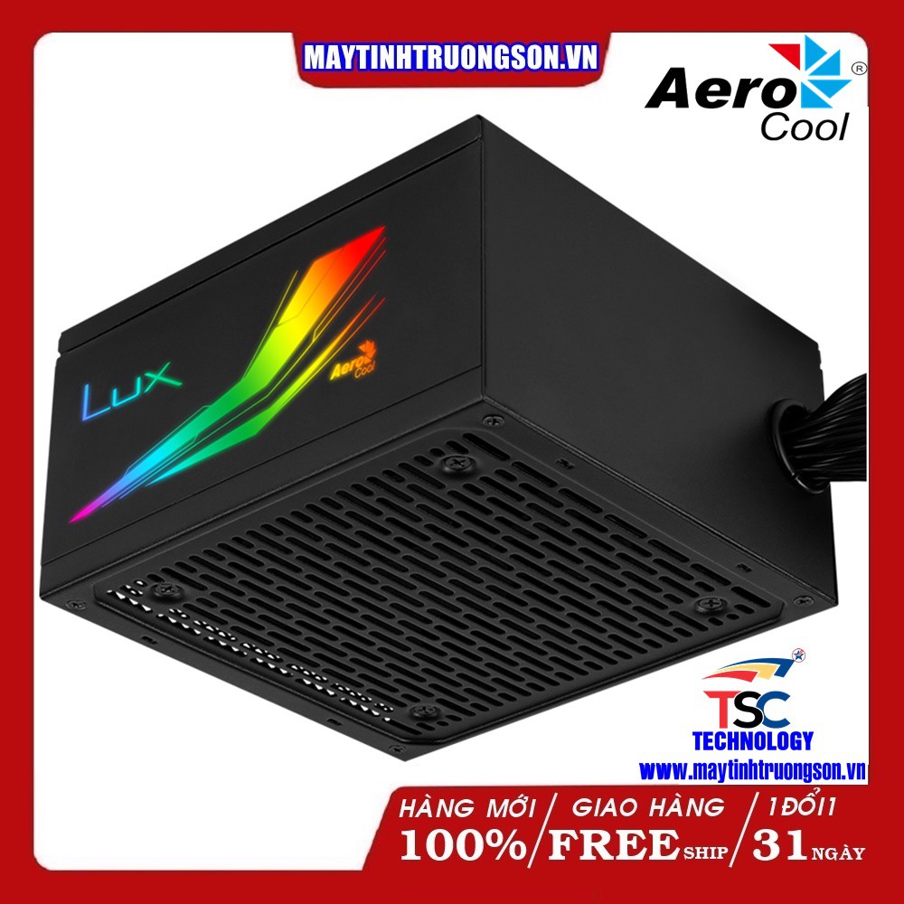 Bộ Nguồn Máy Tính Aerocool LUX RGB 650W 80 Plus Bronze | Chính Hãng Bảo Hành 36 Tháng