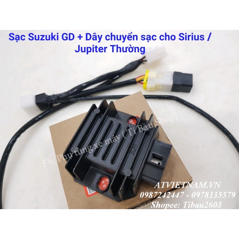 Combo sạc Suzuki GD kèm dây lên sạc cho các dòng xe