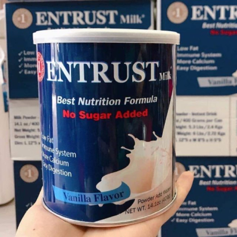 Sữa bột không đường Entrust No Sugar dành cho người bệnh tiểu đường 400g 🇺🇸
