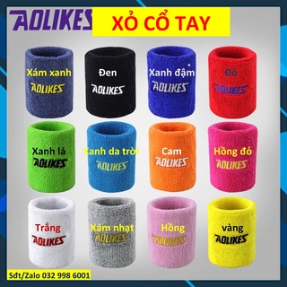 Ssửa Băng đeo cổ tay thấm mồ hôi trợ lực Aolikes AL0235 8cm (1 đôi) chinhhang