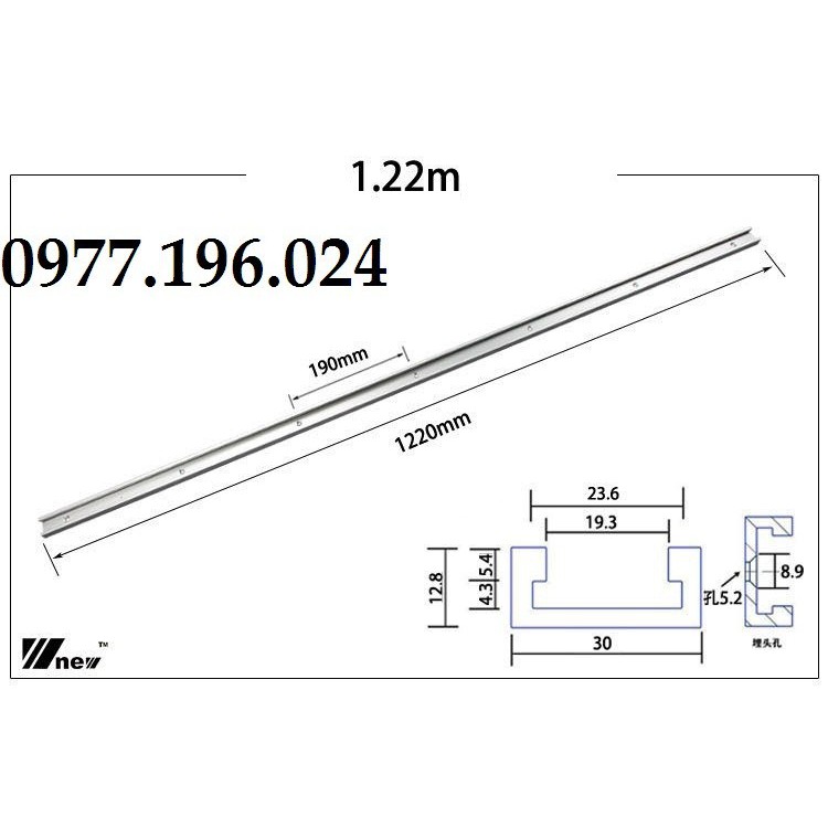 Thanh ray trượt bàn cưa bao gồm thanh ray và thanh trượt