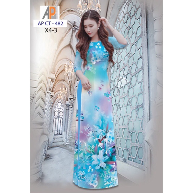 Vải áo dài in hoa ly
