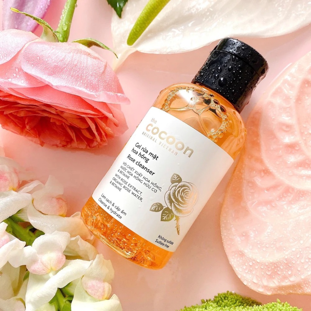 Gel Rửa Mặt Hoa Hồng Cocoon Làm Sạch & Cấp Ẩm 140ml