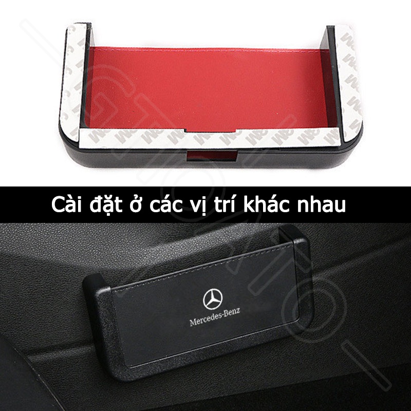 GTIOATO Hộp Đựng Điện Thoại Trên Oto Hộp Đựng Điện Thoại Trên Xe Túi Đựng Điện Thoại Trên Ô Tô Khay ĐựNg Đồ Ô Tô HộP ĐựNg Đồ TrêN Ô Tô Phụ Kiện Xe Hơi Cho Mercedes Benz W124 W204 C300 GLC300 W212 S500 Benz AMG W205 W203 E300 CLA AMG G63