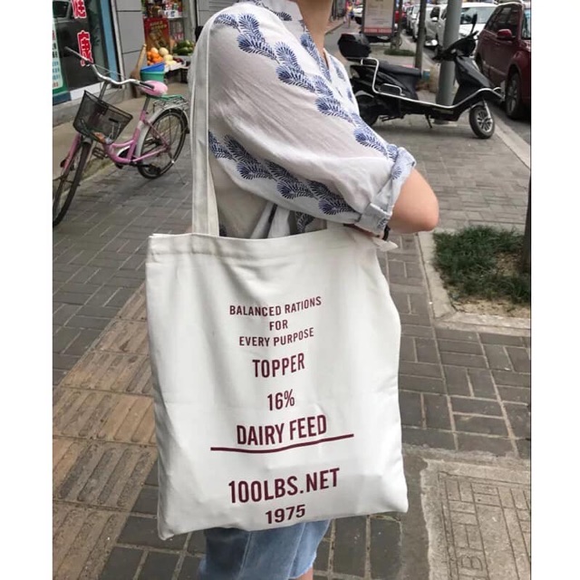 Túi tote,dạng vải vans