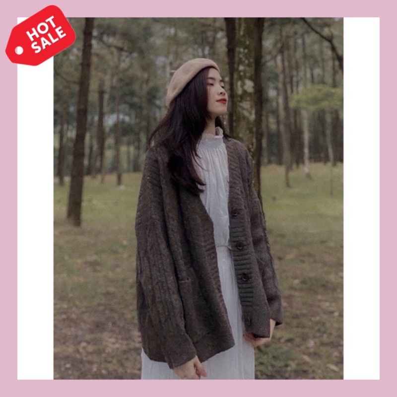 Áo khoác Cardigan len thừng loại đẹp
