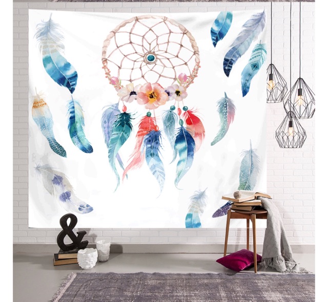 {150x130cm} Thảm Treo Tường, Vải Treo Tường Tặng Kèm Tặng Móc Treo