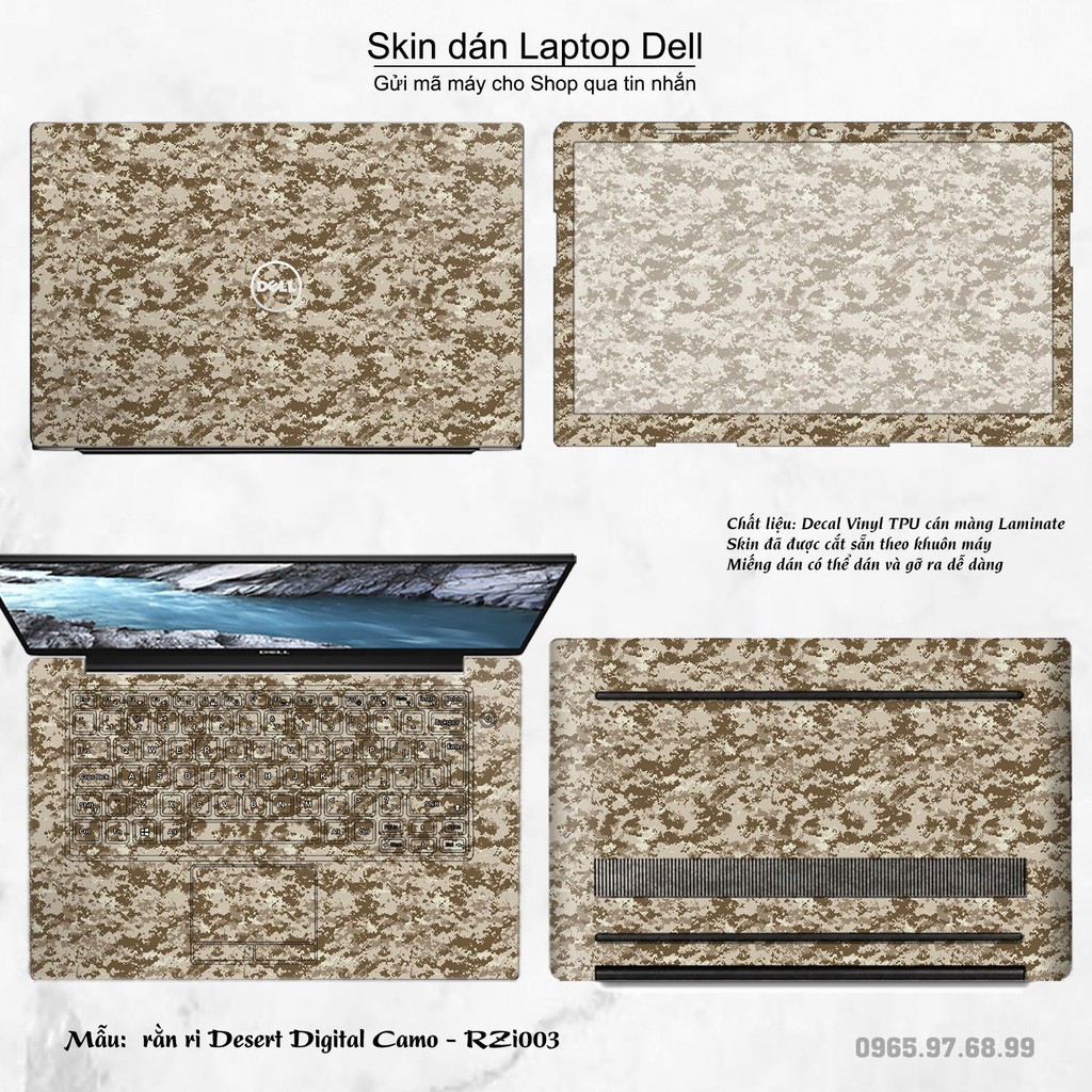 Skin dán Laptop Dell in hình rằn ri _nhiều mẫu 2 (inbox mã máy cho Shop)