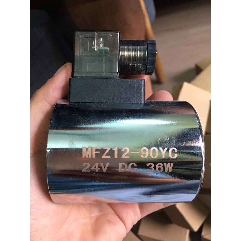 MFZ12-90YC Coil điện MFZ12-90YC (lỗ 31.5x74mm, 24VDC) cuộn điện van thủy lực