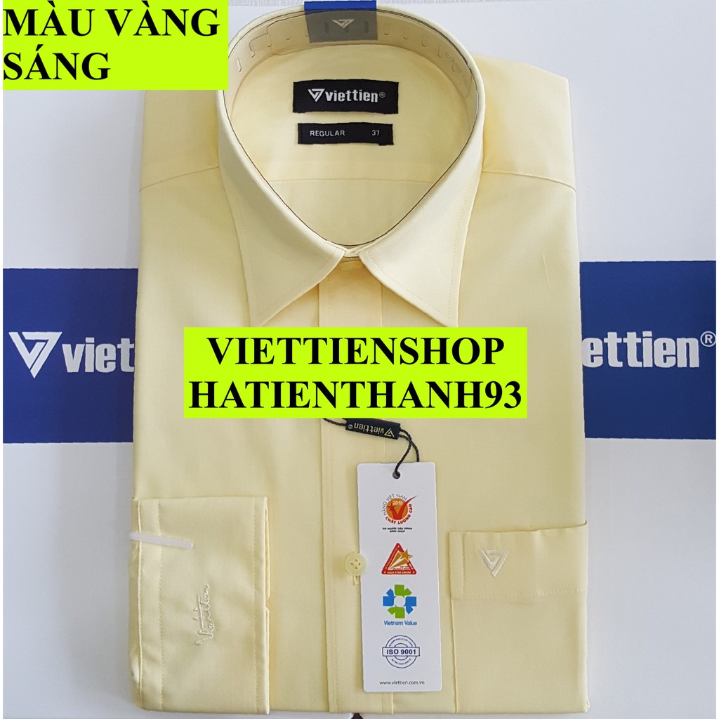 (ML) ÁO SƠ MI VIỆT TIẾN DÀI TAY MÀU TRƠN | BigBuy360 - bigbuy360.vn