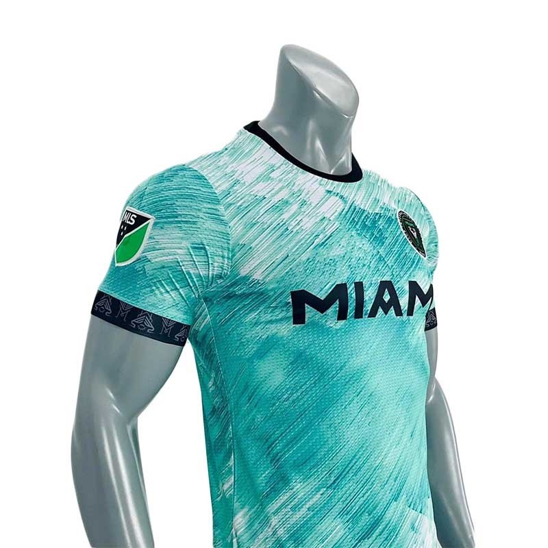 Quần áo bóng đá Inter Miami xanh ngọc 2022 CÓ IN tên số