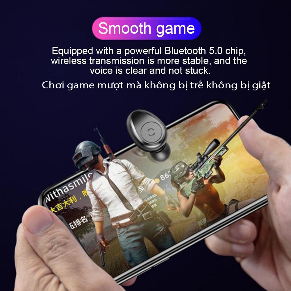Tai nghe Bluetooth AMOI F9 TWS 5.0 bản QUỐC TẾ không dây cảm ứng chống nước IPX5, chống ồn tách tạp âm kiêm sạc dự phòng | BigBuy360 - bigbuy360.vn
