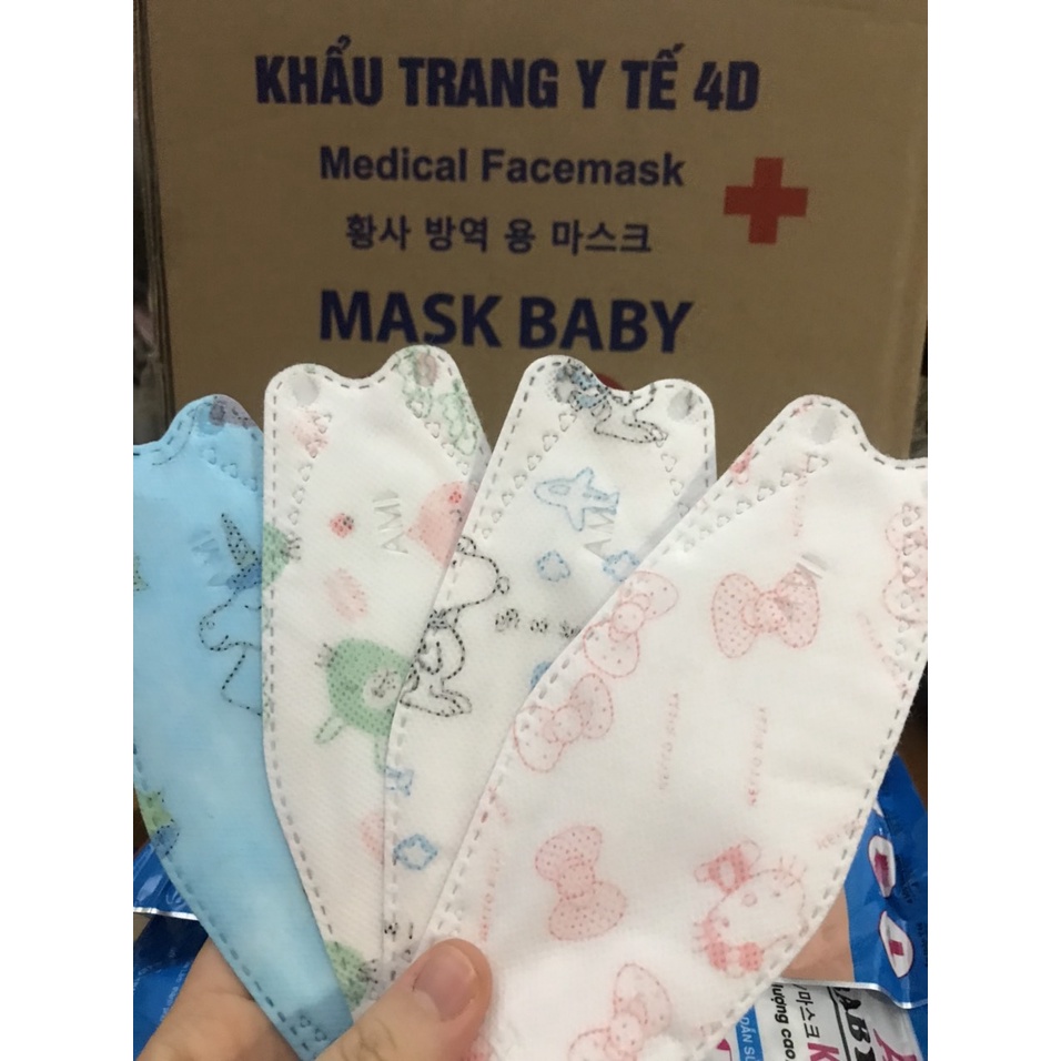 Combo 50c/100c Khẩu trang trẻ em KF94 kháng khuẩn công nghệ Hàn Quốc ( 1 túi 10c) (sz3-12t)