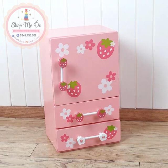 Đồ chơi gỗ - Tủ Lạnh Dâu Hồng Mother Garden
