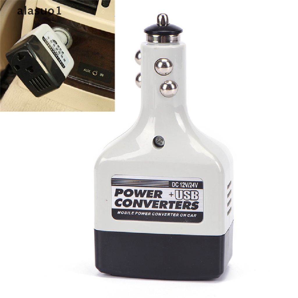 Củ Sạc Chuyển Đổi Nguồn Điện DC 12V Sang AC 220V USB 1