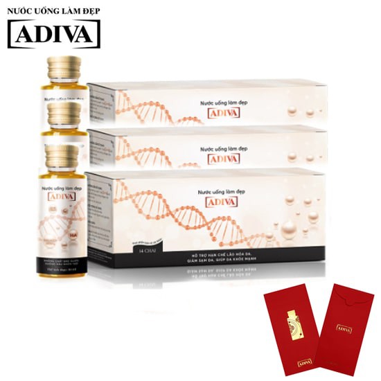 Combo 3 hộp Collagen Adiva 14 lọ/hộp