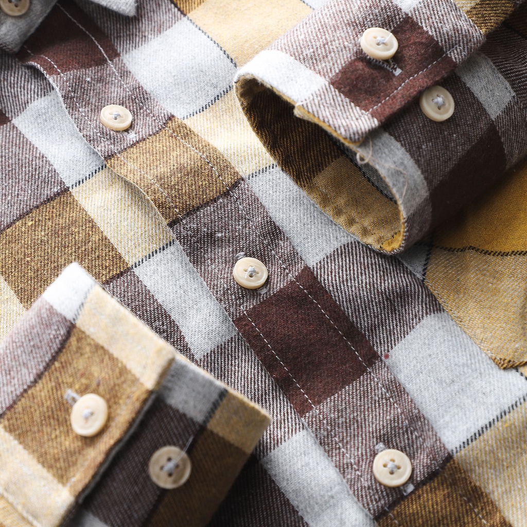 Áo sơ mi caro, flanel nam dài tay HEBOZ 1 túi 3 màu basic thời trang, chất dạ mỏng nhẹ và mềm, form slimfit - 00000826