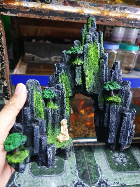 CẢNH NÚI TRANG TRÍ HỒ CÁ NON BỘ 22x10x22cm