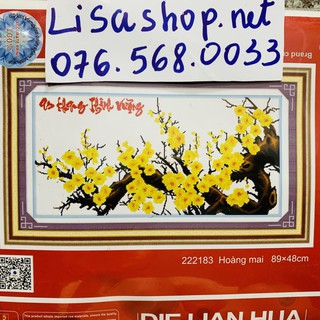 Tranh thêu AN KHANG THỊNH VƯỢNG 89x48cm chưa thêu 222183