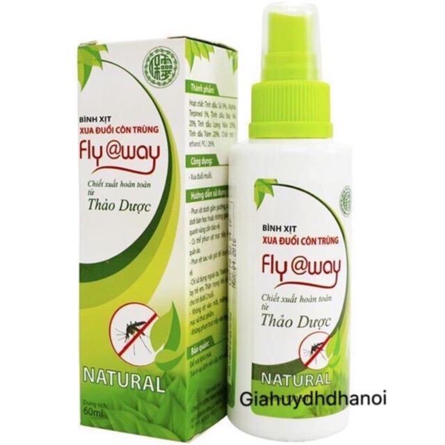 Bình xịt muỗi Thảo Dược Flyaway ( chai 60ml;100ml )