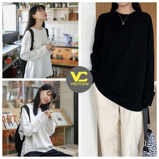 Áo thun nữ chỉ nổi áo thun tay dài form rộng hot trend_VIETCEN