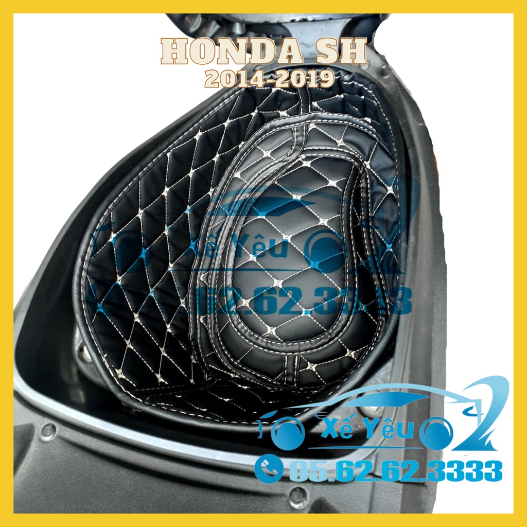 [xeyeuLót cốp da CHỐNG SỐC, CÁCH NHIỆT xe Honda Sh 2014-2019 CÓ TÚI để giấy tờ.