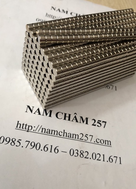 20 viên nam châm trắng 6x4mm, loại nam châm đất hiếm lực hút mạnh