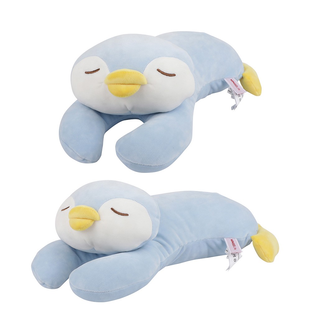 Thú nhồi bông mềm mại hình chim cánh cụt Penguin Penguin Miniso (Xanh)