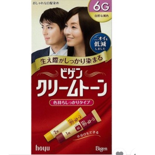 Thuốc Nhuộm Phủ Bạc Tóc Bigen Số 6G Nhật Bản nâu đen tự nhiên