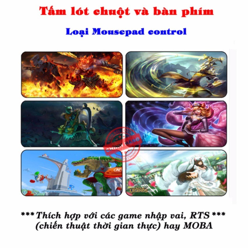 Tấm lót chuột và bàn phím chơi game NTC4-Loại Mousepad Control