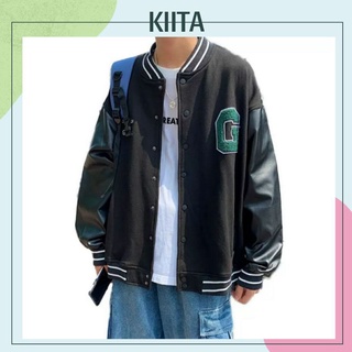 Áo Khoác Varsity Jacket G Tay Da