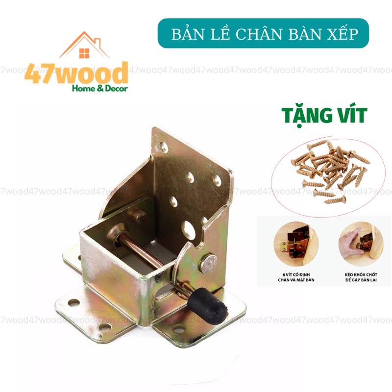 Bản lề chân bàn xếp gọn - Phụ kiện ngành gỗ bản lề chân bàn xếp