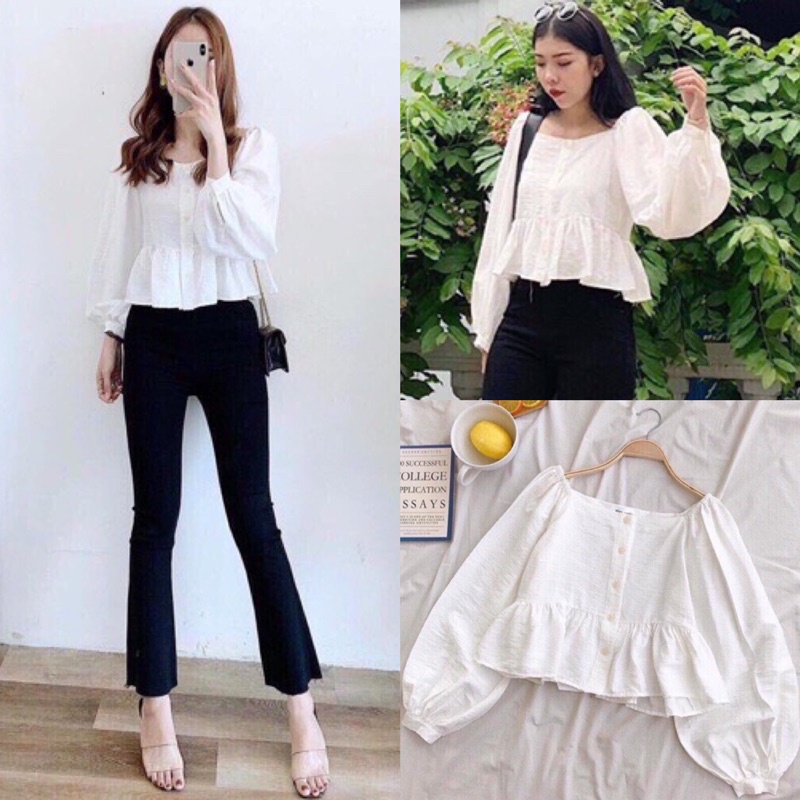 ÁO PEPLUM TAY PHỒNG