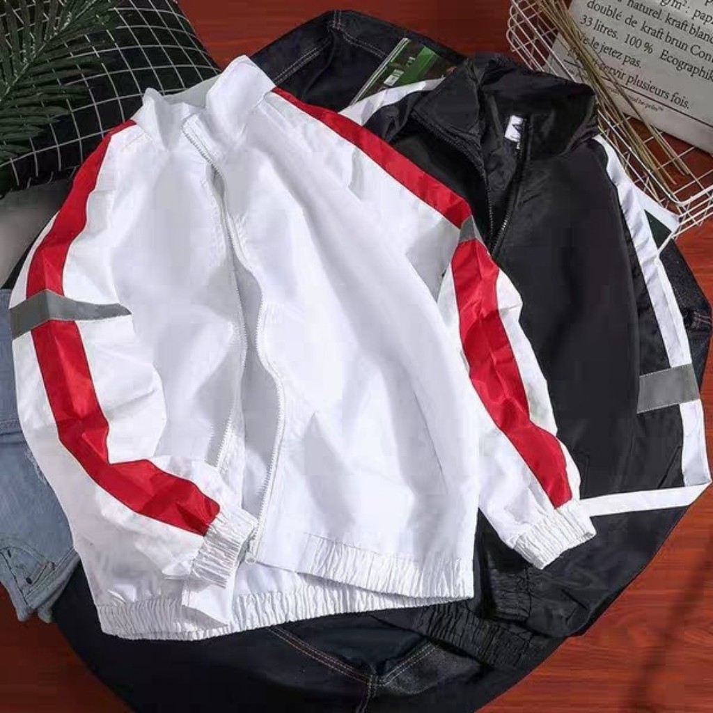 Áo khoác dù phản quang KD10 form unisex cho nam và nữ, 2 màu đen trắng thời trang, trẻ trung -shopphuc