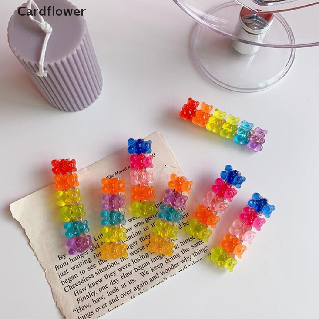&lt; Cardflower &gt; Kẹp Tóc Hình Kẹo / Gấu Nhiều Màu Sắc Trang Sức Cho Nữ Đang Giảm Giá