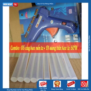 [GIÁ SỐC] Combo súng bắn keo TO + 5 keo nến  To 25cm