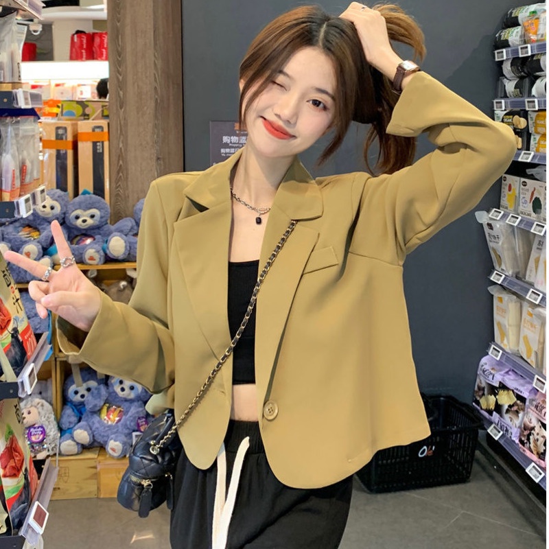 Áo Khoác Vest Tay Dài Dáng Rộng Thời Trang Mùa Thu Cho Nữ