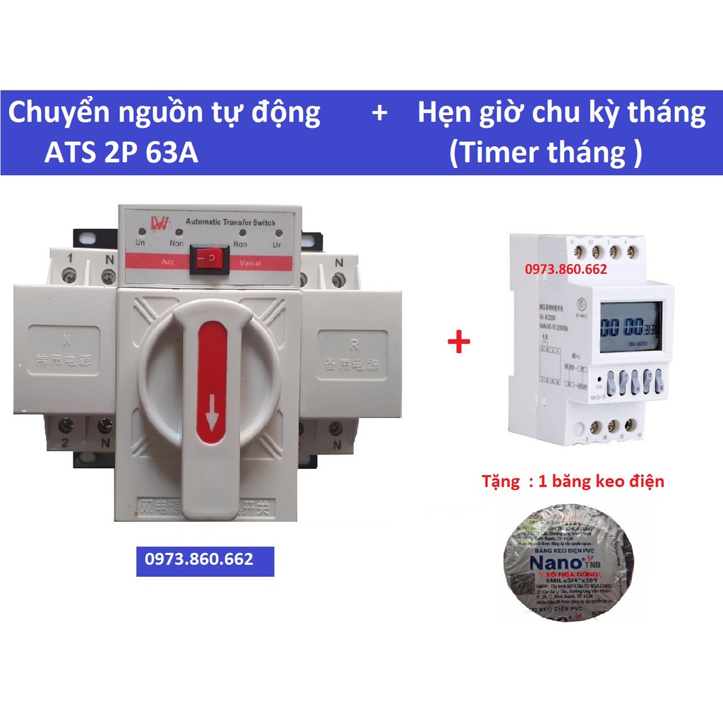 Công tắc hẹn giờ thời gian tháng - timer tháng ,timer chu kỳ tháng NKG-5