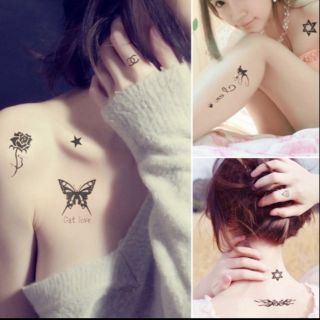 Bộ 25-30 tấm hình xăm dán xăm nước tatoo tha thu
