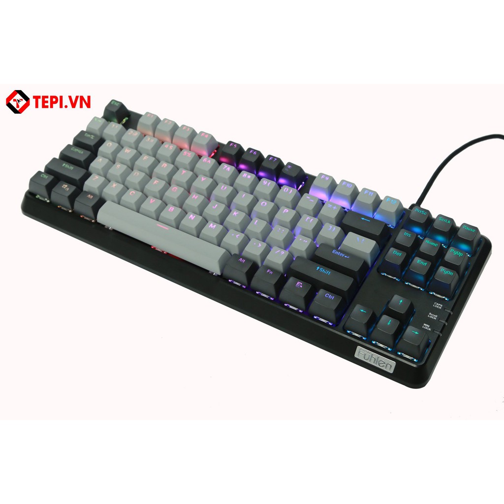 Bàn phím cơ M87S RGB+Tặng kèm keycap PBT doubleshot xuyên led