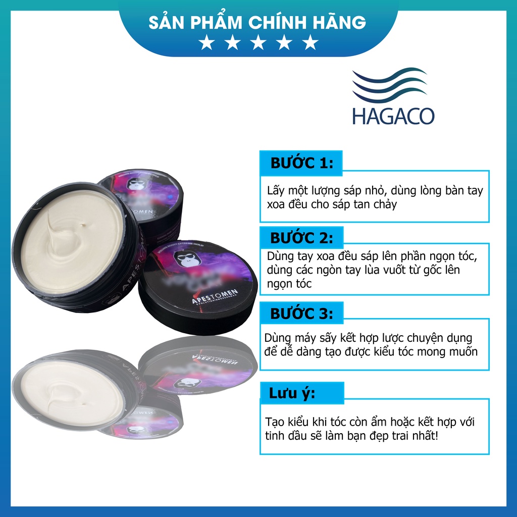 Sáp vuốt tóc tạo kiểu dành cho nam Volcanic Clay cao cấp MN01