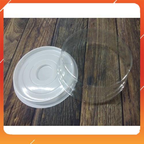 Bộ 50 hộp nhựa tròn đựng bánh đế trắng KT: 14.5 CM X CAO 5 CM - H24 Tròn thấp