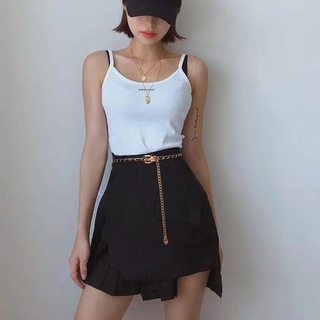 Dây lưng xích kim loại phối da pu