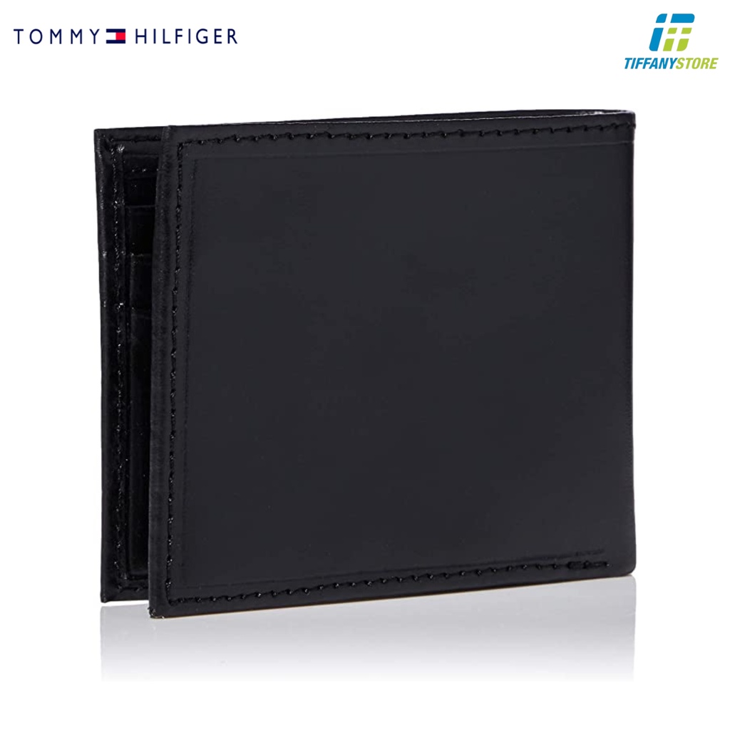 Ví nam Tommy Hilfiger Men's Leather Passcase Wallet - Màu đen - 31TL22X053
