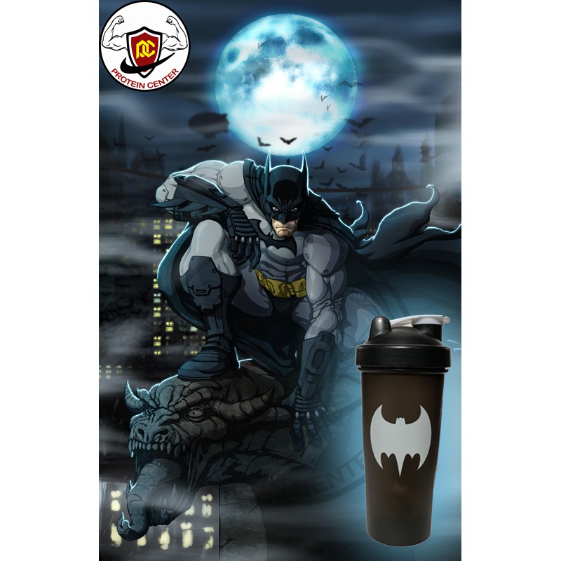 💥[FREESHIP EXTRA]💥 Bình lắc SHAKER thể thao, tập GYM 800ml kiểu dáng MARVEL biểu tượng BATMAN - Shop Protein Center