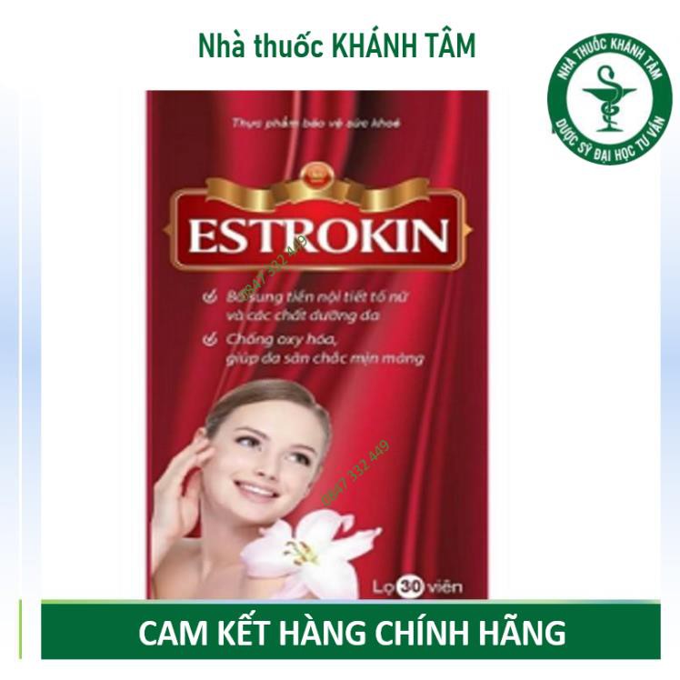 ! ESTROKIN - Nội tiết tố nữ, estrogen, glutathion, làm chậm oxy hóa, nám da!