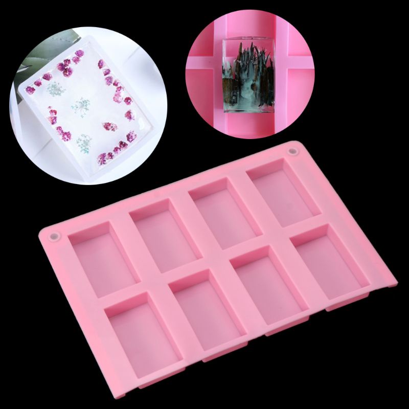 Khuôn Silicone Làm Mặt Dây Chuyền 8 Ngăn Tiện Dụng