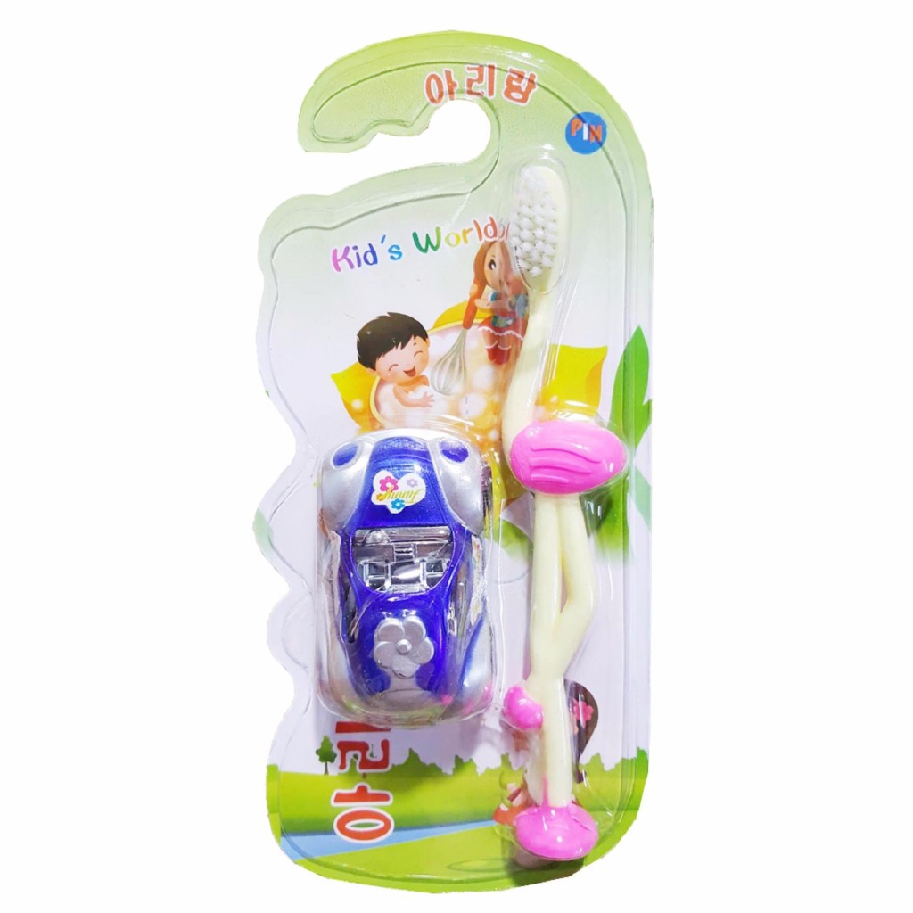 BÀN CHẢI ĐÁNH RĂNG KID'S WORLD HÀN QUỐC TRẺ EM (TẶNG ĐỒ CHƠI)