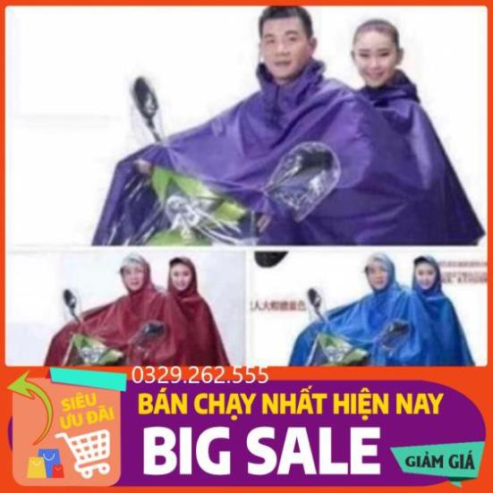 (Big Sale) Áo mưa vải dù phản quang loại 1 đầu và 2 đầu ( chống mưa hắt, vải dù siêu bền)