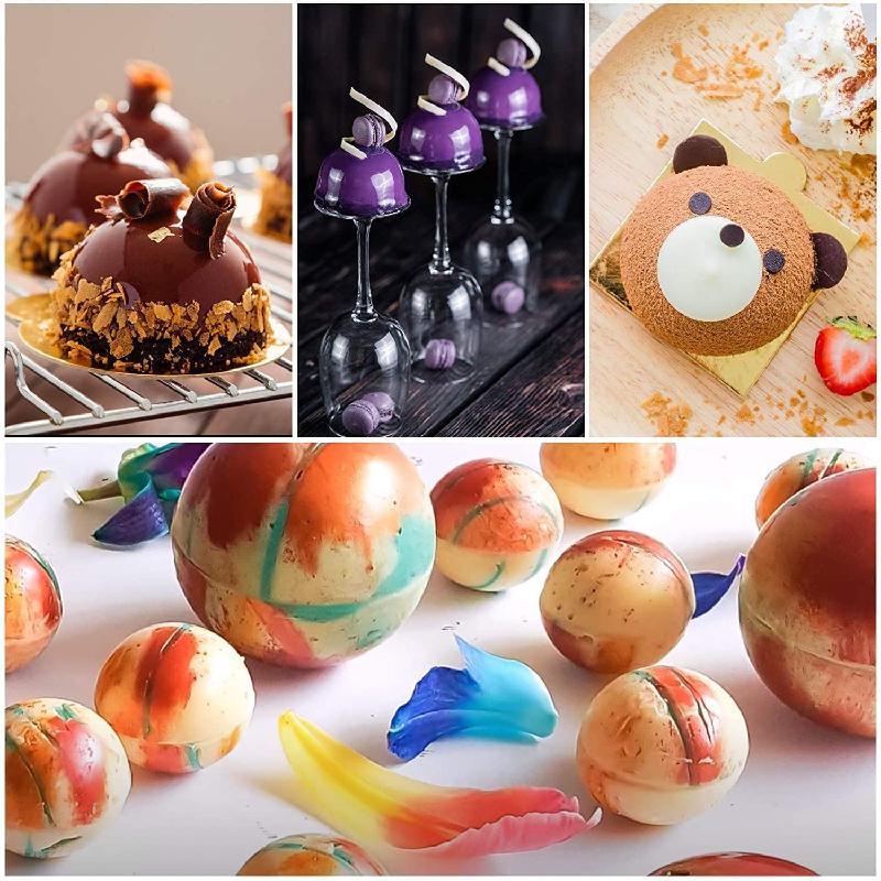 Khuôn làm bánh ANAEAT chất liệu silicon có 6 ngăn hình bán nguyệt tiện dụng